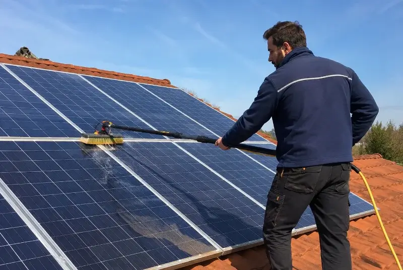 Nettoyage et entretien de panneaux solaires à Saint-Marcel-l'Éclairé